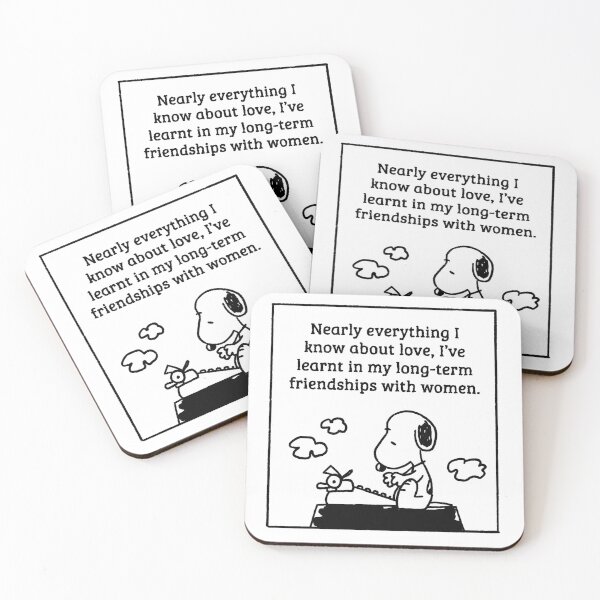 Item preview, snoopy reading everything i know about love quote designed and sold by liveawhimsylife.