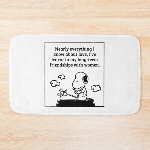 Item preview, snoopy reading everything i know about love quote designed and sold by liveawhimsylife.