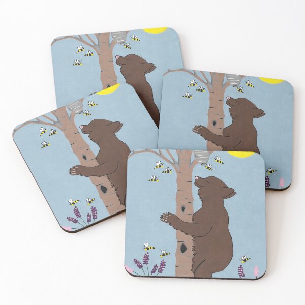 Item preview, Cute Brown Bear And The Bees designed and sold by Sartoris Art.