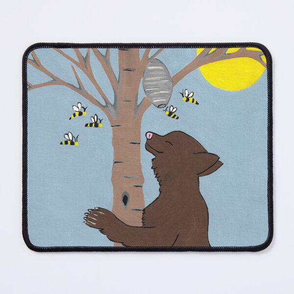 Item preview, Cute Brown Bear And The Bees designed and sold by Sartoris Art.