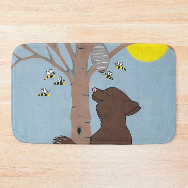 Item preview, Cute Brown Bear And The Bees designed and sold by Sartoris Art.