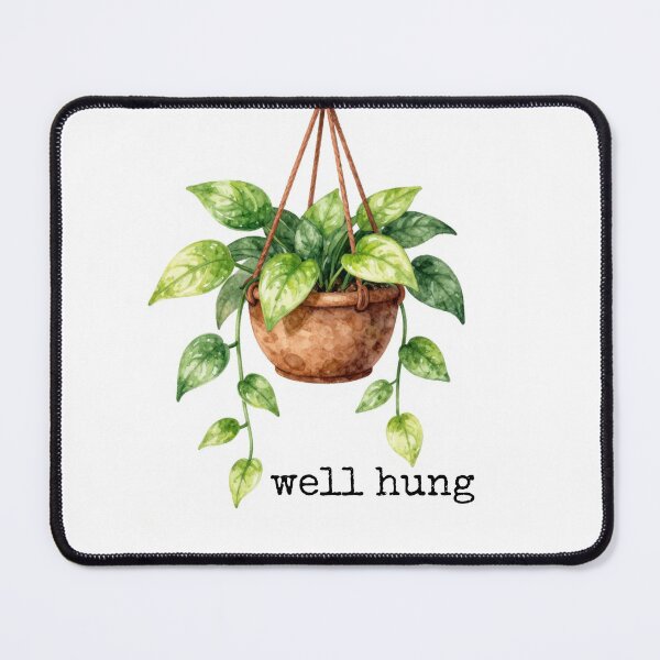 Item preview, "Well Hung" | Funny Pothos Hanging Plant Cheeky Houseplant Humor for Plant Parents designed and sold by Plant Daddy.