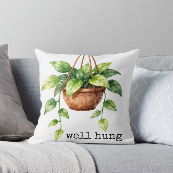 Item preview, "Well Hung" | Funny Pothos Hanging Plant Cheeky Houseplant Humor for Plant Parents designed and sold by Plant Daddy.