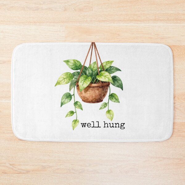 Item preview, "Well Hung" | Funny Pothos Hanging Plant Cheeky Houseplant Humor for Plant Parents designed and sold by Plant Daddy.