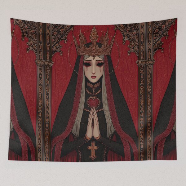 Item preview, Gothic Queen in Red Robe Vintage Portrait designed and sold by Piotrek0001.