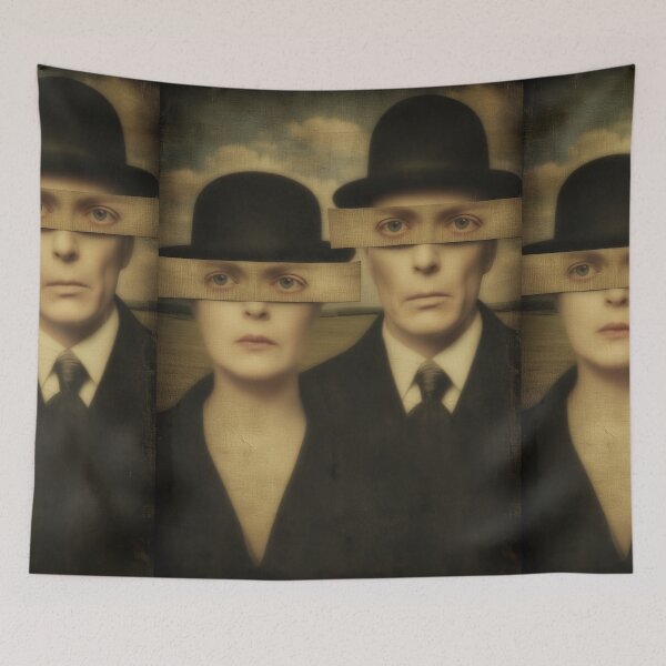 Item preview, Surreal Cut Out Faces of Men in Suits designed and sold by Piotrek0001.