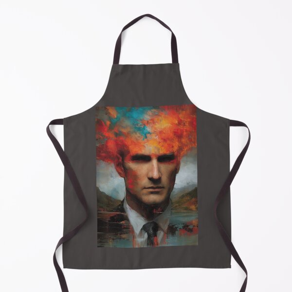 Item preview, Surreal Man with Glowing Orange Brain Explosion designed and sold by Piotrek0001.