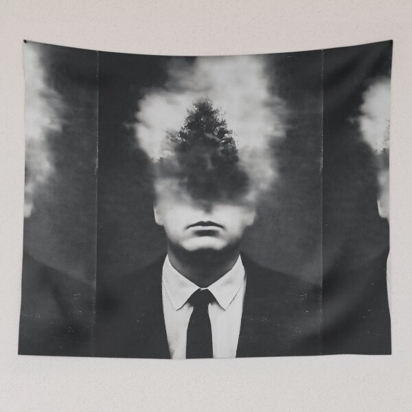 Item preview, Black and White Man with Cloud for Head designed and sold by Piotrek0001.