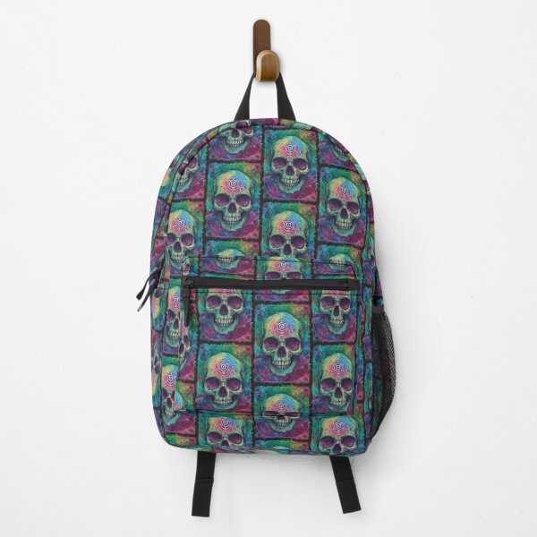 Item preview, Colorful Psychedelic Sugar Skull Illustration designed and sold by Piotrek0001.