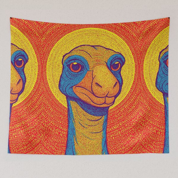 Item preview, Psychedelic Ostrich Head with Halo Graphic designed and sold by Piotrek0001.