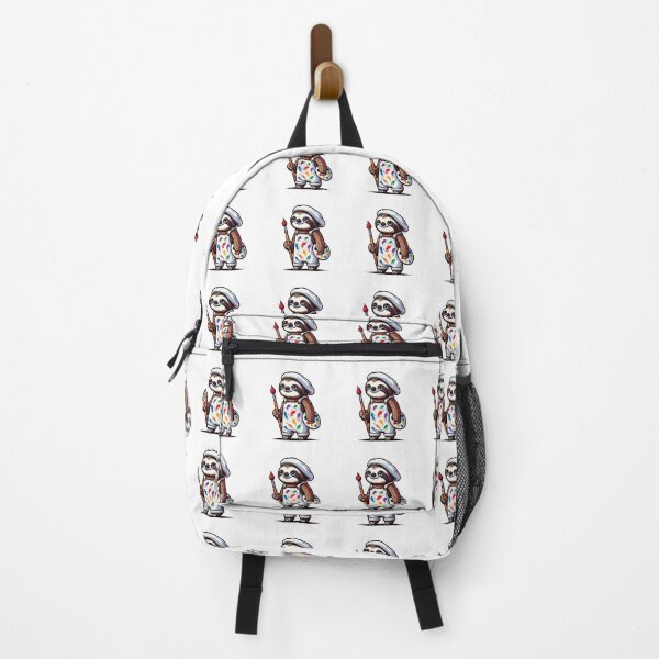 Item preview, Funny Artist Sloth – Cute Painter Sloth Gift Design designed and sold by CyfroweMysli.