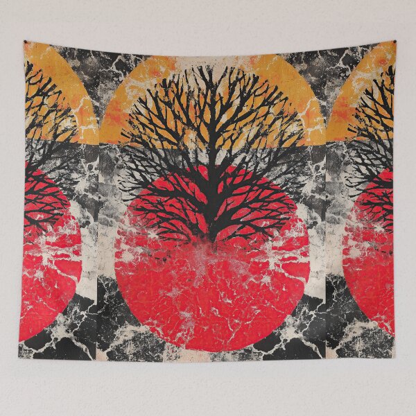 Item preview, Abstract Red Sun and Tree Roots Texture designed and sold by Piotrek0001.