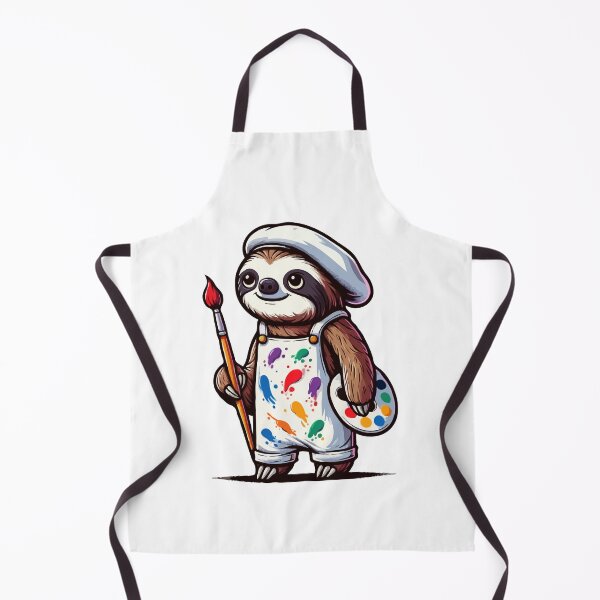 Item preview, Funny Artist Sloth – Cute Painter Sloth Gift Design designed and sold by CyfroweMysli.