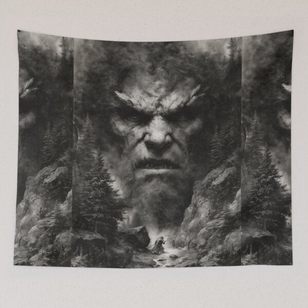 Item preview, Giant Stone Golem Face Emerging from Woods designed and sold by Piotrek0001.