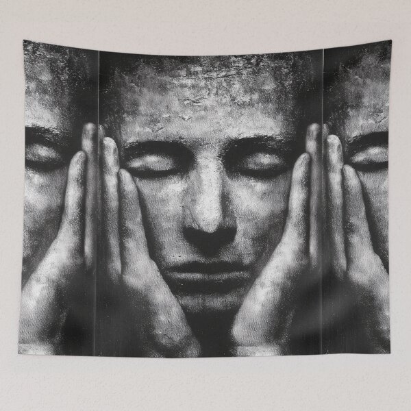 Item preview, Black and White Agony Face Holding Head designed and sold by Piotrek0001.