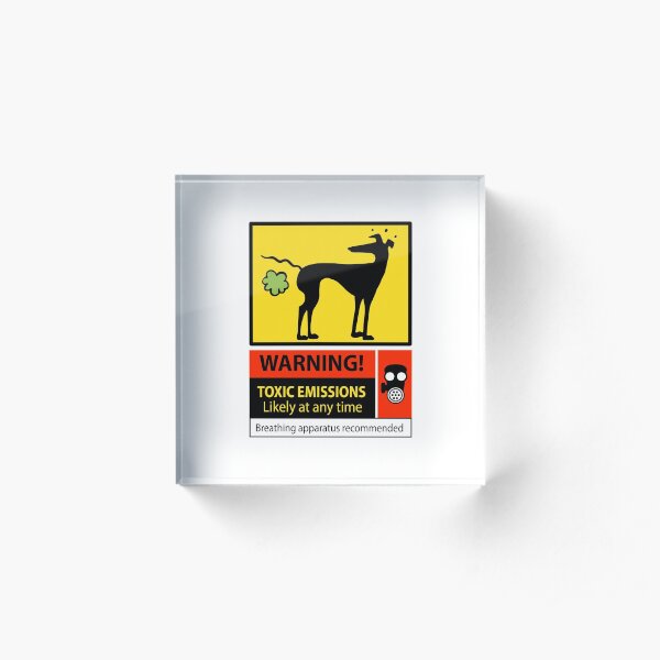 Toxic emissions hazard sign Acrylic Block