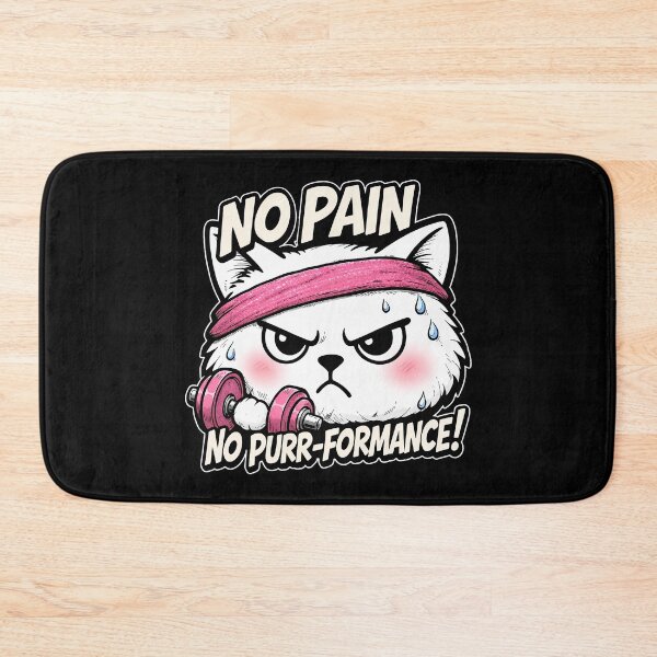 Item preview, No Pain No Purrformance Funny Cat designed and sold by AlvelinaCP.