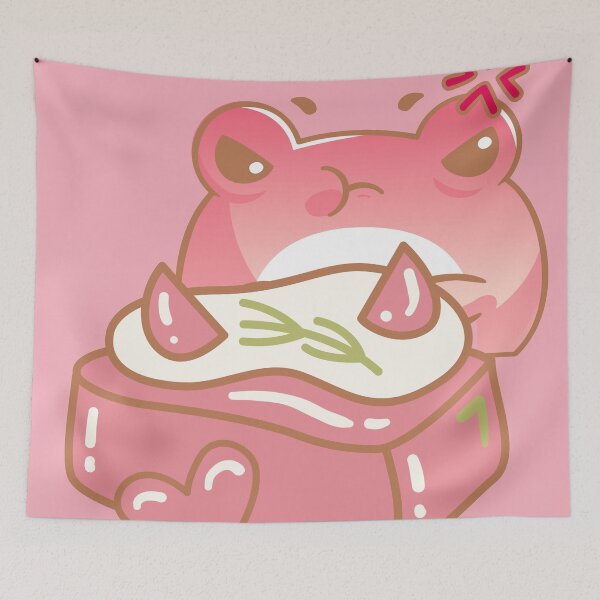 Item preview, Angry Pink Frog and Gourmet Toast designed and sold by Kanniax.
