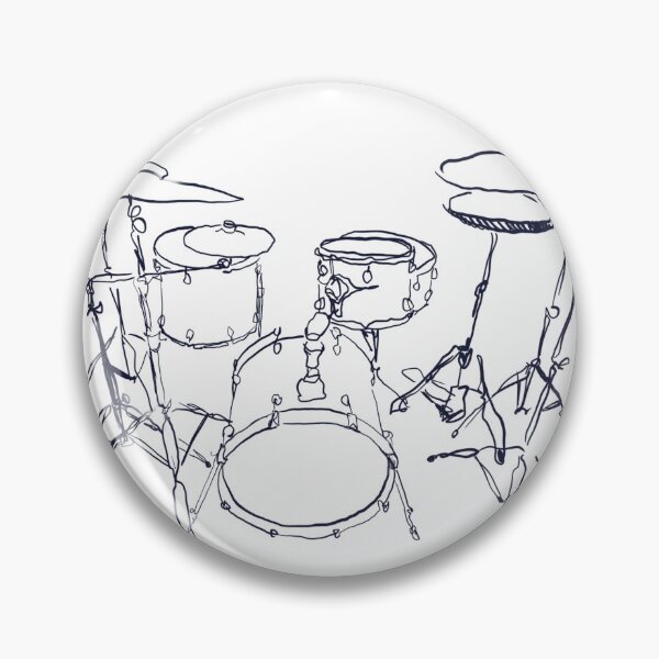 Item preview, Minimalist drum sketch #4 designed and sold by adoratioacademy.