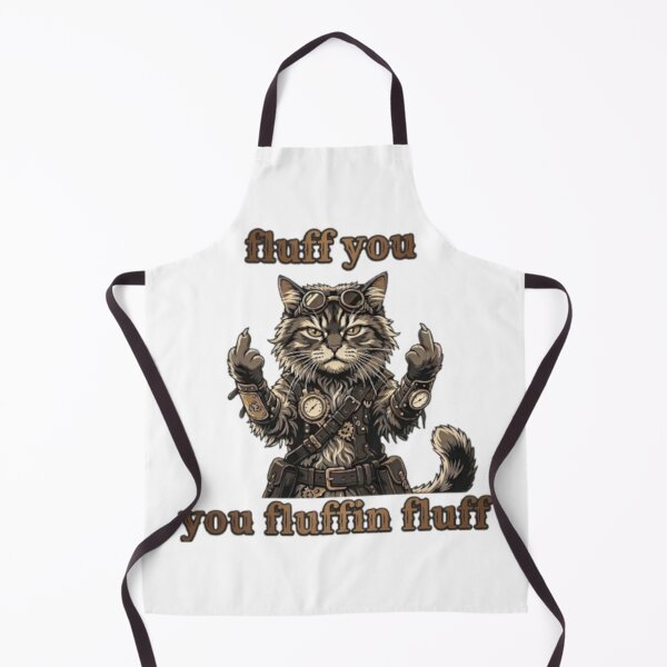 Item preview, Fluff You - Funny Steampunk Cat Middle Finger Pun designed and sold by Beto Santos.