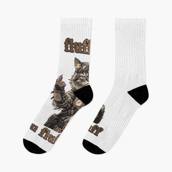 Item preview, Fluff You - Funny Steampunk Cat Middle Finger Pun designed and sold by Beto Santos.
