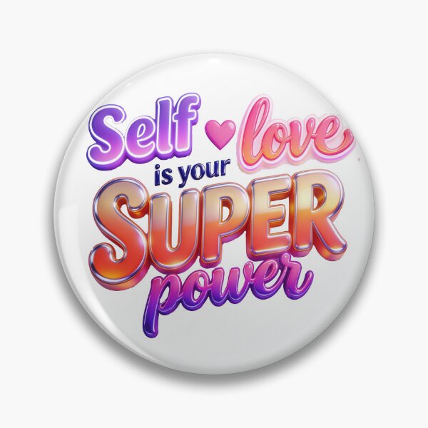 Item preview, "Self Love is Your SUPER Power" – Vibrant Orange-Purple Empowerment Sticker Art designed and sold by ARTCREATESHOP.