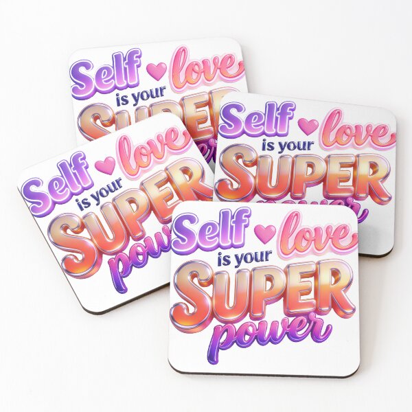 Item preview, "Self Love is Your SUPER Power" – Vibrant Orange-Purple Empowerment Sticker Art designed and sold by ARTCREATESHOP.