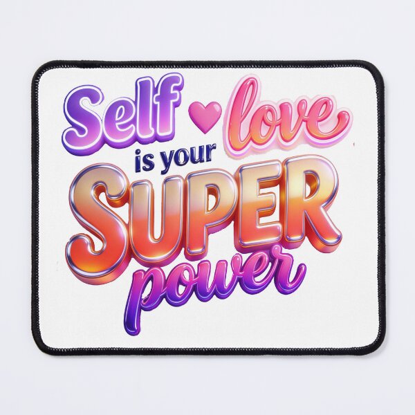 Item preview, "Self Love is Your SUPER Power" – Vibrant Orange-Purple Empowerment Sticker Art designed and sold by ARTCREATESHOP.