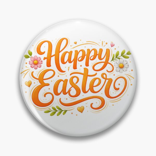 Item preview, Happy Easter Orange Lettering - Festive Spring Design  designed and sold by JoolieCreations.