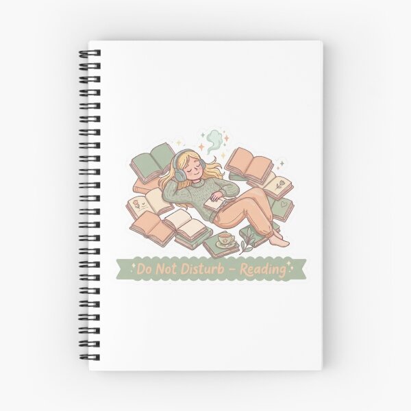 Item preview, Do Not Disturb Reading – Cozy Bookworm Aesthetic BookTok Reader Illustration designed and sold by SirensSageStone.