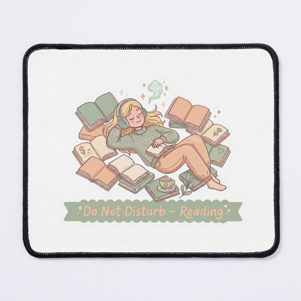 Item preview, Do Not Disturb Reading – Cozy Bookworm Aesthetic BookTok Reader Illustration designed and sold by SirensSageStone.