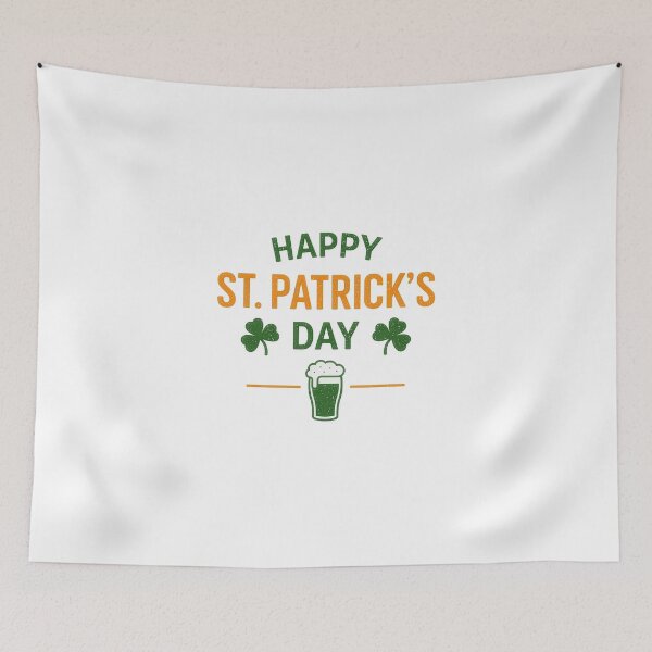 Item preview, Minimalist Happy St Patrick's Day Shamrock Design designed and sold by Kate1art.