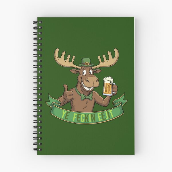 Item preview, Ye Feckin Ejit – Lucky Irish Moose with a Pint designed and sold by CARPIO Creations.