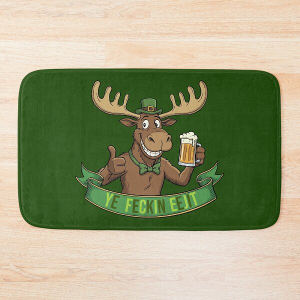 Item preview, Ye Feckin Ejit – Lucky Irish Moose with a Pint designed and sold by CARPIO Creations.