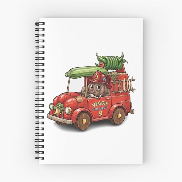 Item preview, Veggie Fire Dept. 9 – Whimsical Onion Firefighter Design designed and sold by Dogandesighn.