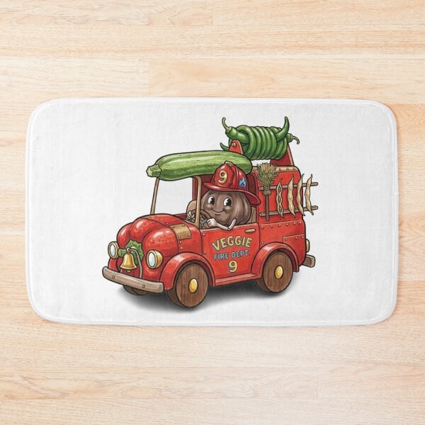 Item preview, Veggie Fire Dept. 9 – Whimsical Onion Firefighter Design designed and sold by Dogandesighn.
