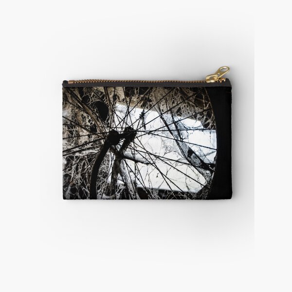 Item preview, Cobwebs on bicycle spokes in an old barn designed and sold by Michael Brewer.