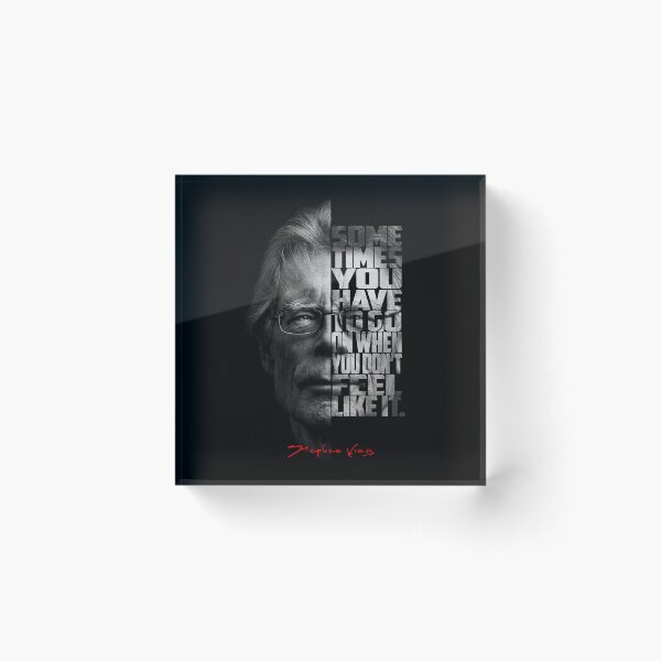 Item preview, Stephen King Split Face Quote Poster designed and sold by Enea Kelo.