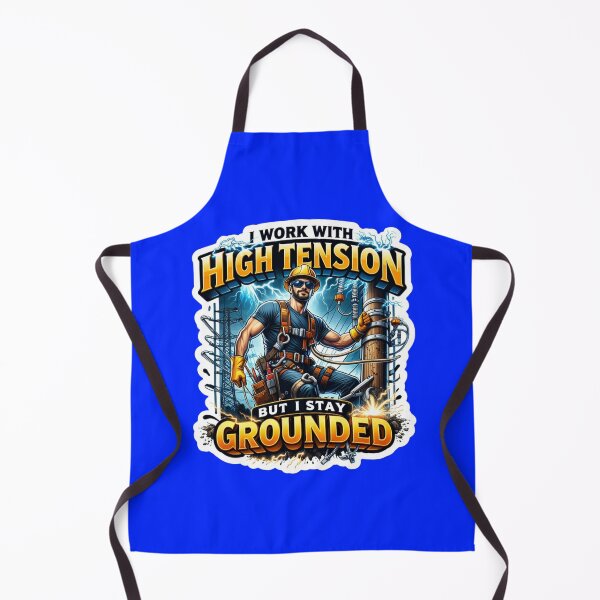Item preview, I Work With High Tension But I Stay Grounded Sticker designed and sold by Scro-Ciob-Shop.