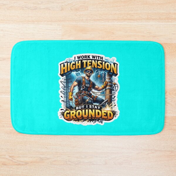 Item preview, I Work With High Tension But I Stay Grounded Sticker designed and sold by Scro-Ciob-Shop.