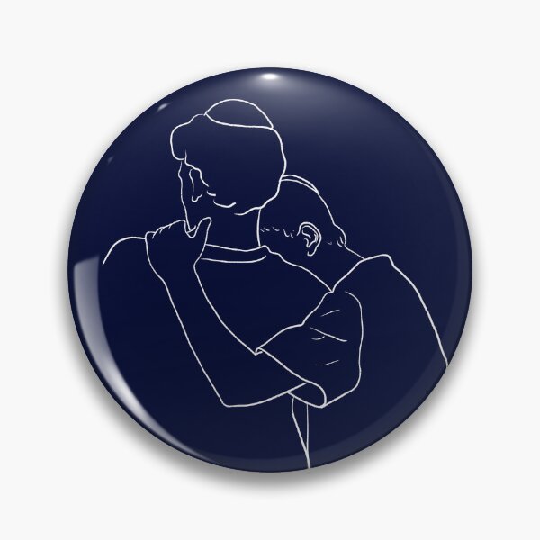 Item preview, Two Boys Wearing Kippahs Line Art designed and sold by Ekaterina Khozatskaya.