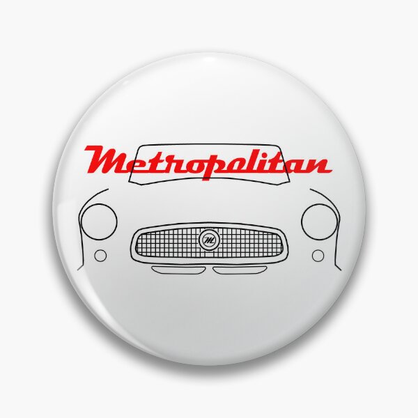 Item preview, Nash Metropolitan 1950s classic car emblem and outline (black) designed and sold by soitwouldseem.