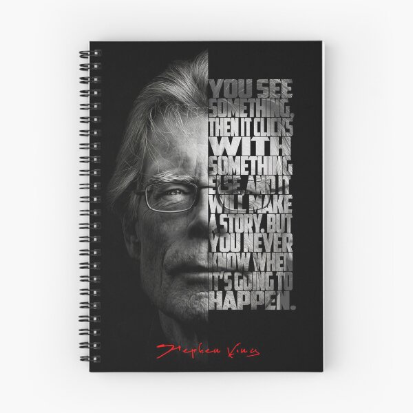 Item preview, Stephen King Split Face Quote Poster designed and sold by Enea Kelo.