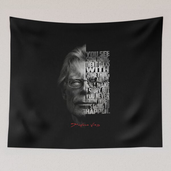 Item preview, Stephen King Split Face Quote Poster designed and sold by Enea Kelo.
