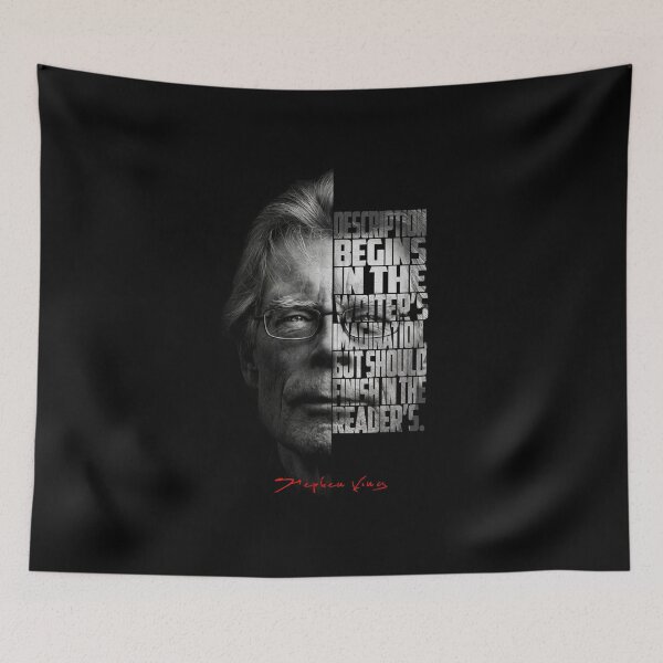 Item preview, Stephen King Split Face Quote Poster designed and sold by Enea Kelo.