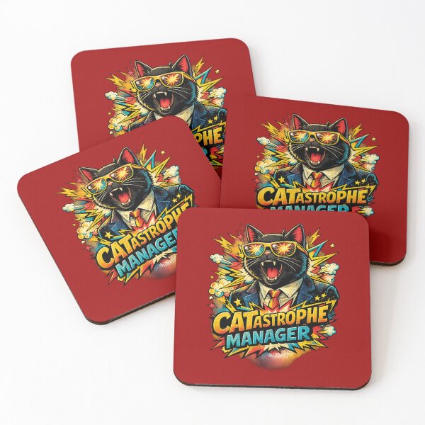 Item preview, Pop Art “CATastrophe Manager” Funny Cat designed and sold by Cosmic Meme Factory.