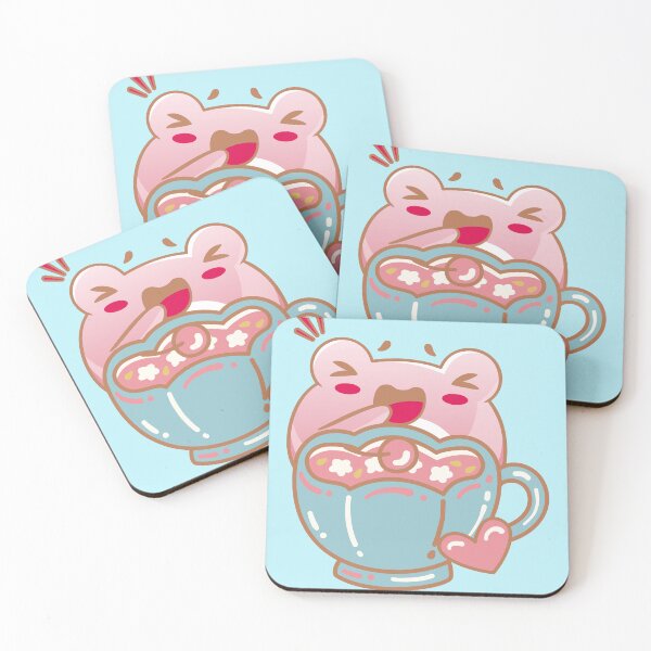 Item preview, Kawaii Frog Enjoying a Gourmet Cup designed and sold by Kanniax.