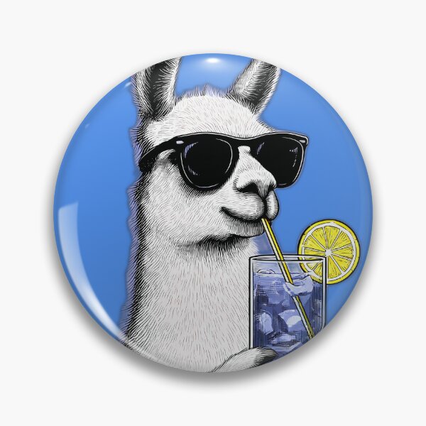 Item preview, Cool Llama Sipping Lemon Iced Drink – Sunglasses Summer Chill Illustration designed and sold by Beachy Beasts.