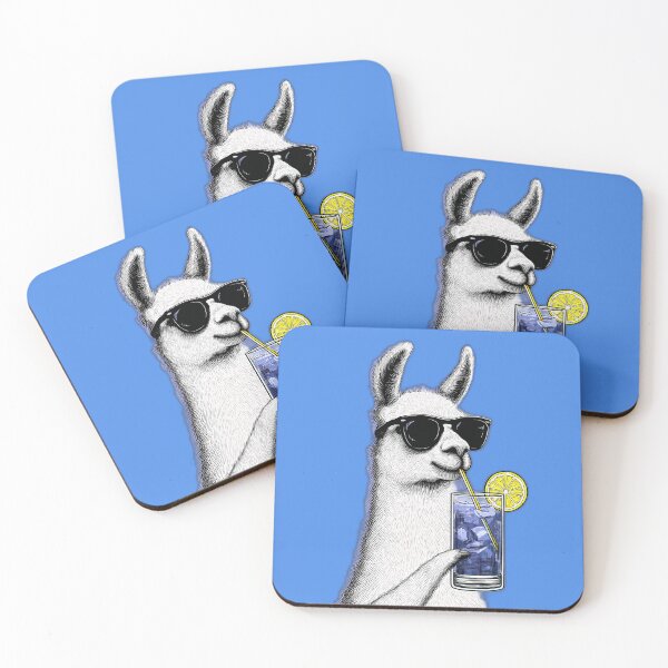 Item preview, Cool Llama Sipping Lemon Iced Drink – Sunglasses Summer Chill Illustration designed and sold by Beachy Beasts.