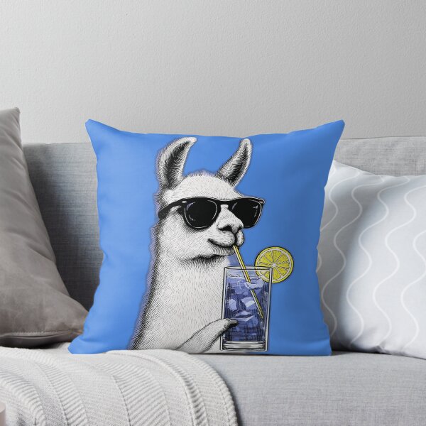 Item preview, Cool Llama Sipping Lemon Iced Drink – Sunglasses Summer Chill Illustration designed and sold by Beachy Beasts.